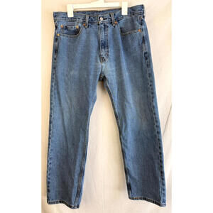 Levi’s 505 Regular Straight Denim Jeans Size 36x29 Blue Dark Wash